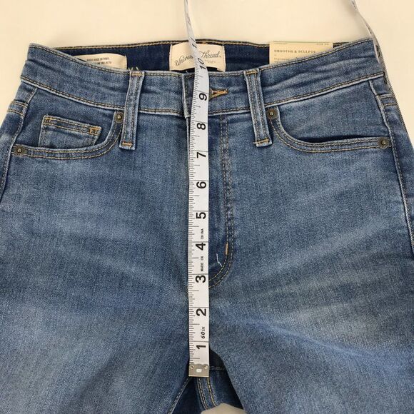 Universal Thread High Rise Skinny Patched Jeans Women's Size 00 / 24R Stretch - Picture 7 of 14